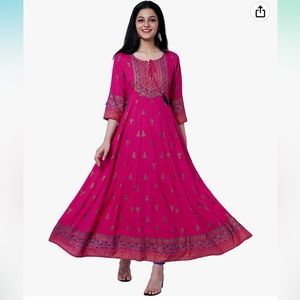 Women’s turpati creations size medium rayon printed anarkali kurti